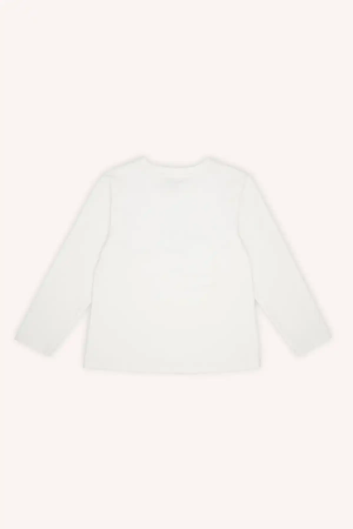 Kız Çocuk Uzun Kollu Ekru T-shirt